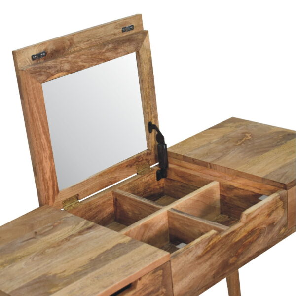 Mintamo Oak-Effect Dressing Table – Elegant Vanity with Storage - Image 4