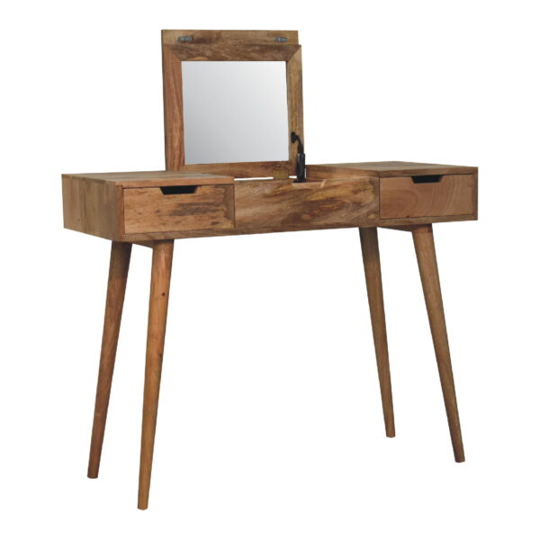 Mintamo Oak-Effect Dressing Table – Elegant Vanity with Storage - Image 7