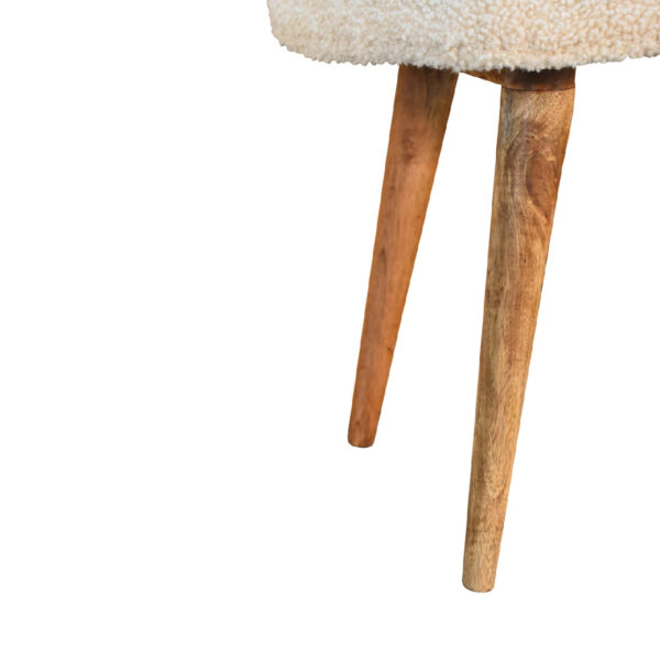 Mintamo Cream Boucle Nordic Bench – Minimalist Upholstered Seat - Image 8