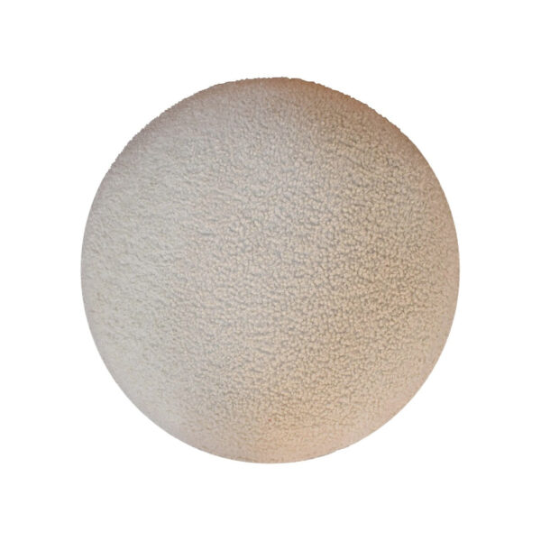 Mintamo Cream Boucle Rounded Footstool – Modern Compact Ottoman - Image 7