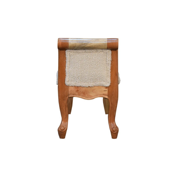Mintamo Cream Boucle French Style Bench – Elegant Upholstered Seat - Image 9